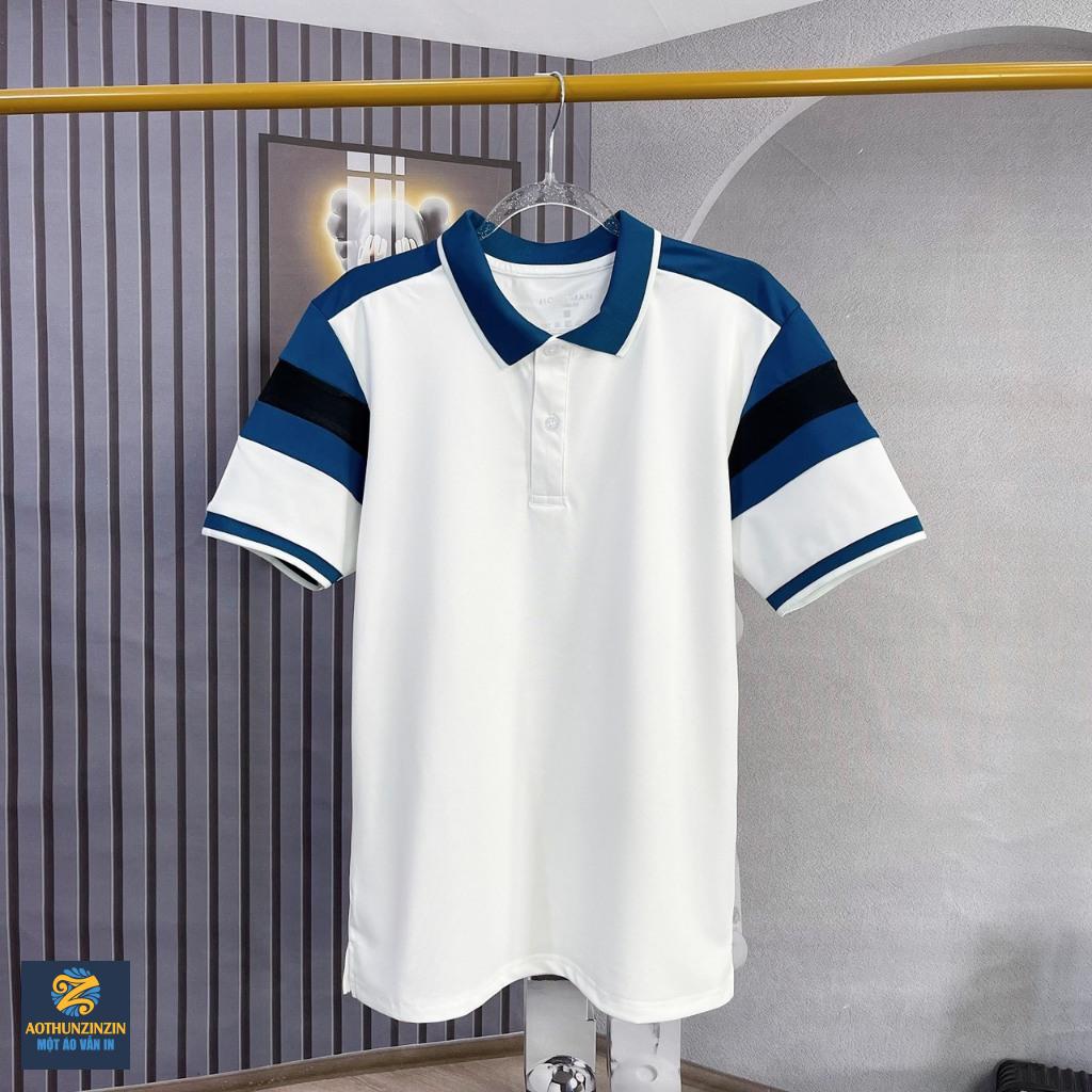 Áo thun cổ trụ phối viền