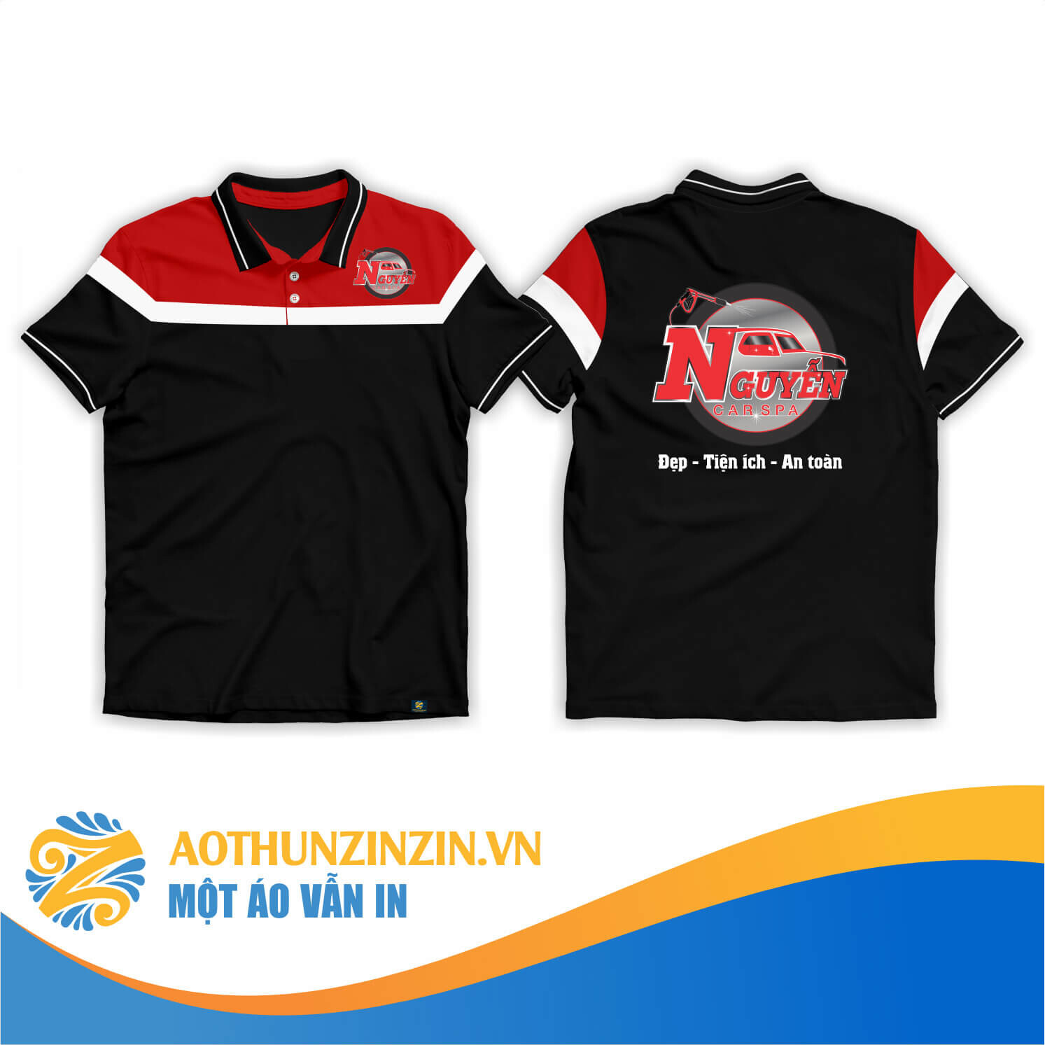 Ao Thun Car Spa Nguyen Thiet Ke In An Dong Phuc Doanh Nghiep Aothunzinzin Mot Ao Van In