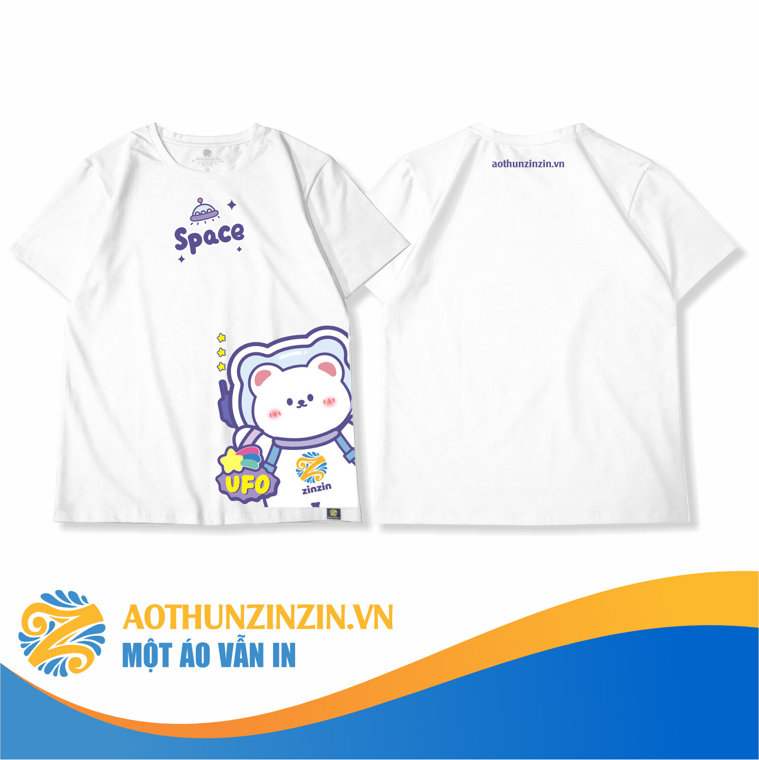 Ao Thun Space And Ufo Thiet Ke In An Dong Phuc Doanh Nghiep Aothunzinzin Mot Ao Van In