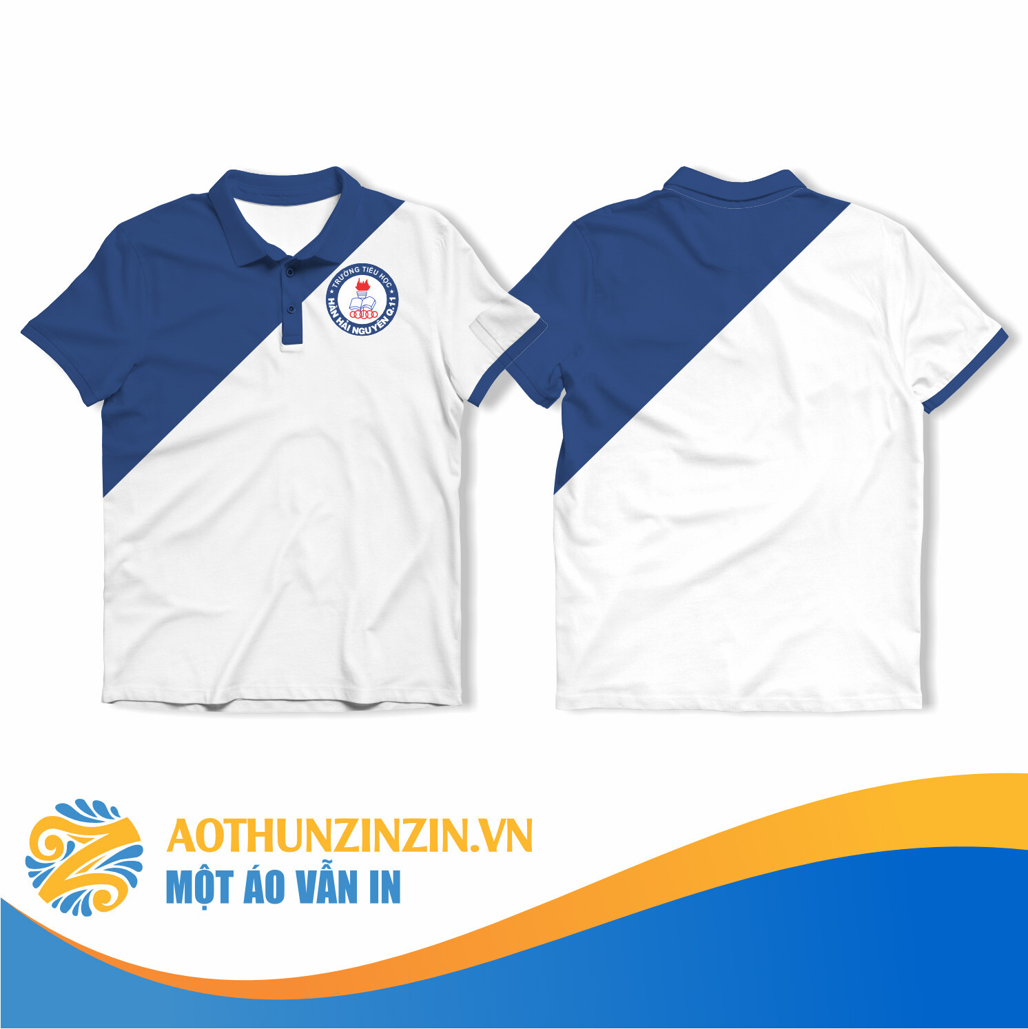 Ao Thun Truong Tieu Hoc Han Hai Nguyen Thiet Ke In An Dong Phuc Doanh Nghiep Aothunzinzin Mot Ao Van In