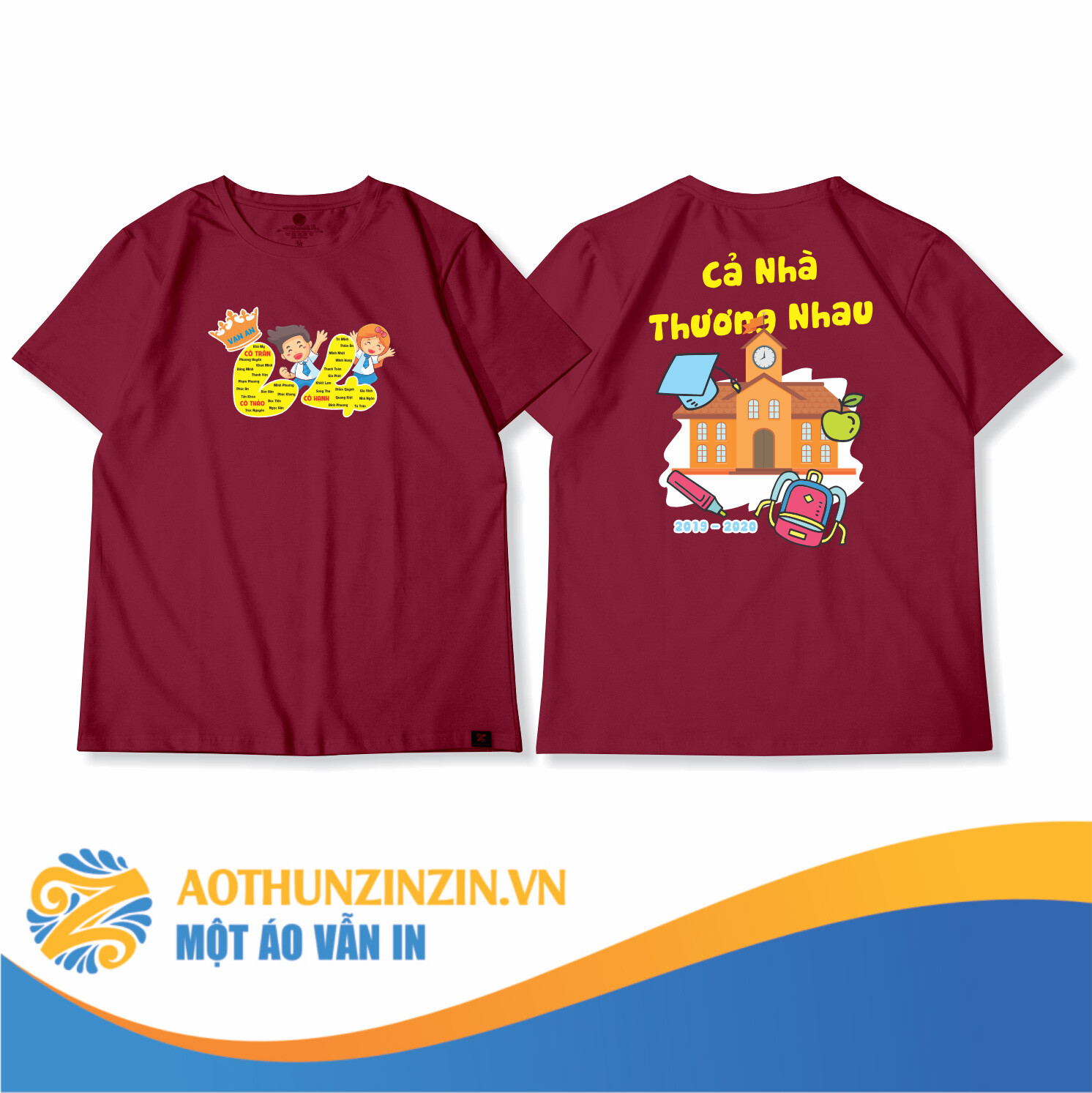 Ao Thun Ao Lop La 4 Ca Nha Thuong Nhau Thiet Ke In An Dong Phuc Doanh Nghiep Aothunzinzin Mot Ao Van In