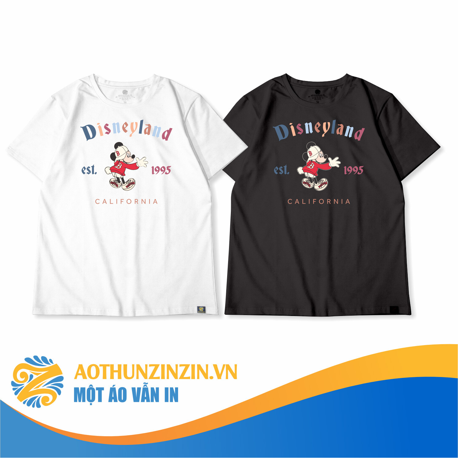 Ao Thun Disneyland Mickey Boston Thiet Ke In An Dong Phuc Doanh Nghiep Aothunzinzin Mot Ao Van In