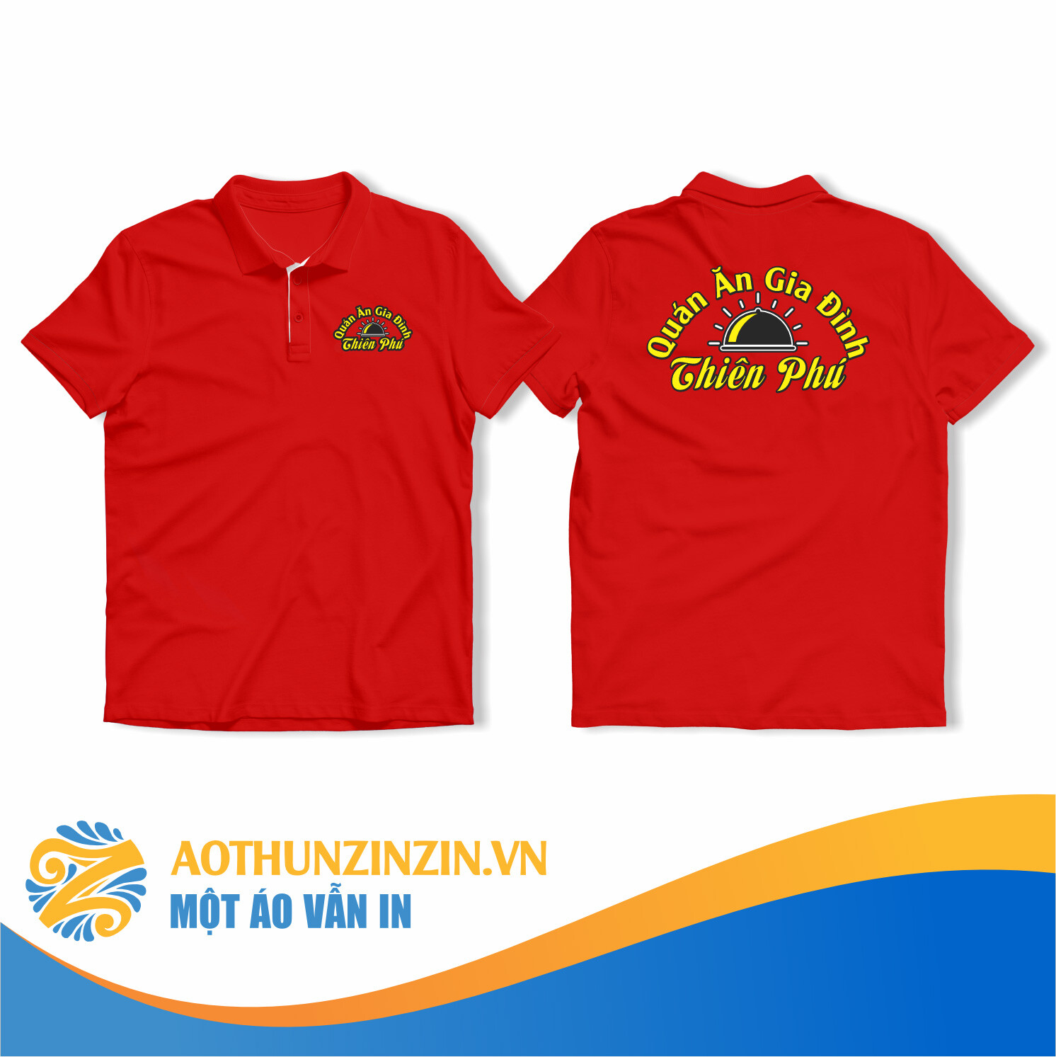 Ao Thun Quan An Gia Dinh Thien Phu Thiet Ke In An Dong Phuc Doanh Nghiep Aothunzinzin Mot Ao Van In